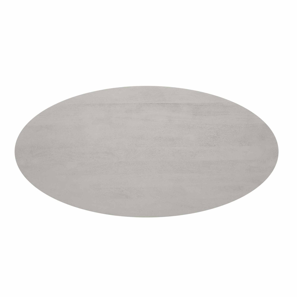 Ovale Eettafel - Taupe Mangohout - 210 cm - Lattenpatroon op Zuilpoot