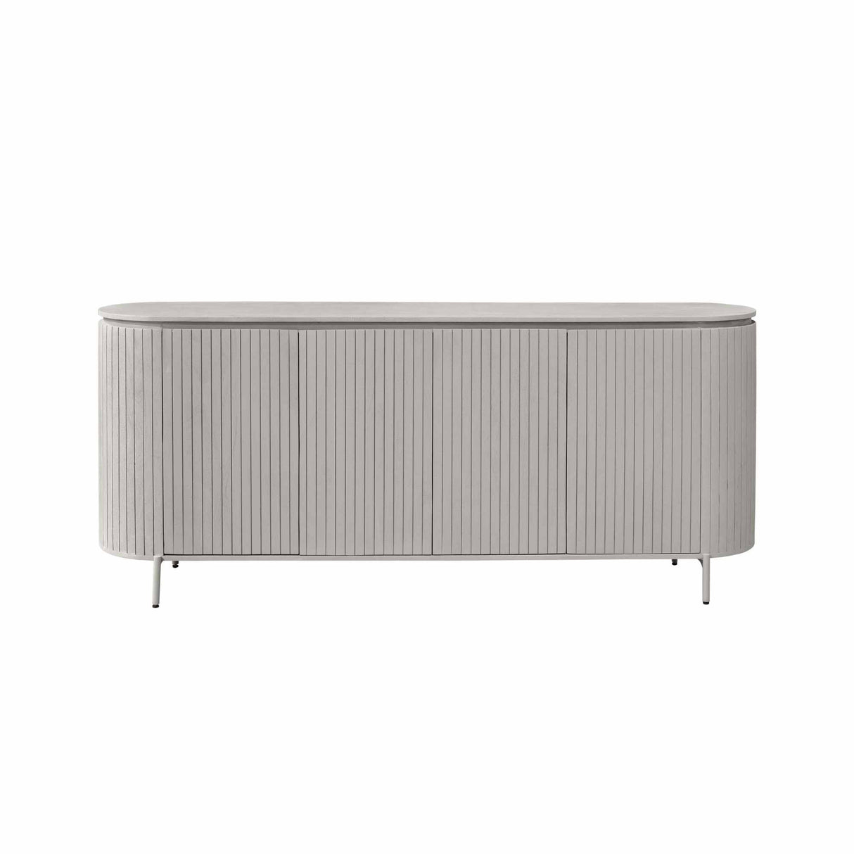 Dressoir - Taupe - Mangohout - 210 cm - 4 Deuren