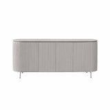 Dressoir - Taupe - Mangohout - 210 cm - 4 Deuren