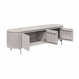 Tv-meubel - Taupe Mangohout - 165 cm - Verticaal Lattenpatroon