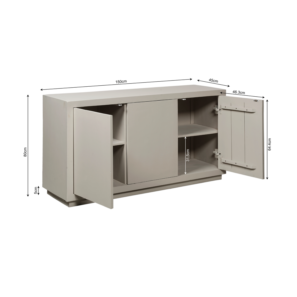 Dressoir Brussel Sand | 150 cm