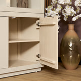 Vakkenkast - Zand - Mangohout - XL - 160 cm - 3 Deuren