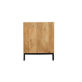 Tv-meubel - Naturel - Mangohout - 120 cm - 2 Deuren - Greeploos