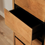 Ladekast Naturel Mangohout - 50 cm - 5 Greeploze Lades