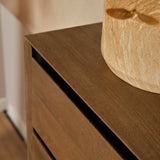 Ladekast Naturel Mangohout - 50 cm - 5 Greeploze Lades