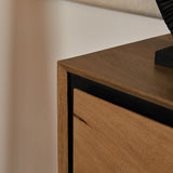 Sidetable Naturel Mangohout - 150 cm - 3 Greeploze Lades en Legplank