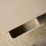 Salontafel Vierkant - Zand Mangohout - 1 Open Vak & 2 Lades - 80 cm