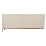 Dressoir - Zand Mangohout - 4 Deuren met Lattenpatroon - 210 cm