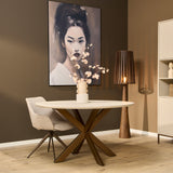 Eettafel Rond - Zand Mangohout - Modern Design - 150 cm