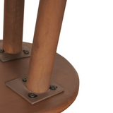 Ronde Salontafel Walnoot Mangohout - 37 cm - Modern Driepoot Design