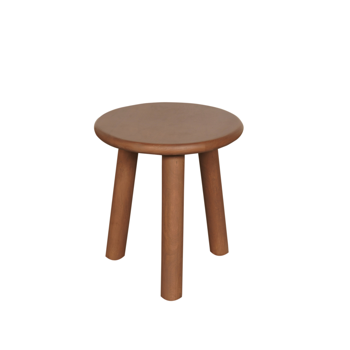 Ronde Salontafel Walnoot Mangohout - 37 cm - Modern Driepoot Design
