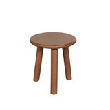 Ronde Salontafel Walnoot Mangohout - 37 cm - Modern Driepoot Design