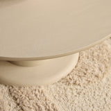 Ronde Salontafel Zand Mangohout - 90 cm - Sculpturaal Design