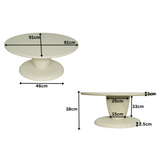 Ronde Salontafel Zand Mangohout - 90 cm - Sculpturaal Design