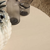 Ronde Salontafel Zand Mangohout - 90 cm - Sculpturaal Design