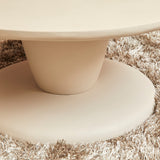 Ronde Salontafel Zand Mangohout - 90 cm - Sculpturaal Design
