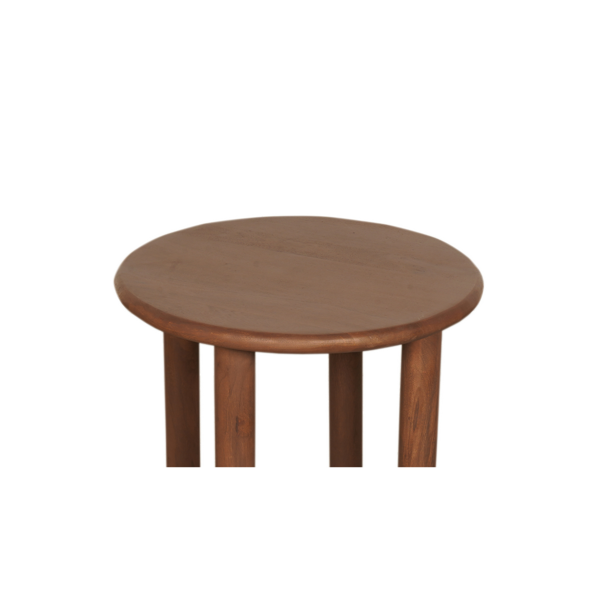 Ronde Salontafel Walnoot Mangohout - 37 cm - Modern Driepoot Design
