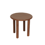 Ronde Salontafel Walnoot Mangohout - 50 cm - Modern Vierpoot Design