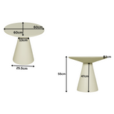 Ronde Salontafel Zand Mangohout - 60 cm - Sculpturaal Design