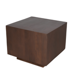 Vierkante Salontafel Walnoot Mangohout - 56 cm - Massief Blokdesign