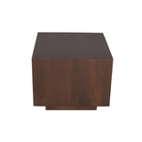 Vierkante Salontafel Walnoot Mangohout - 56 cm - Massief Blokdesign