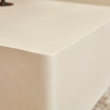 Vierkante Salontafel Zand Mangohout - 50 cm - Gestapeld Blokdesign