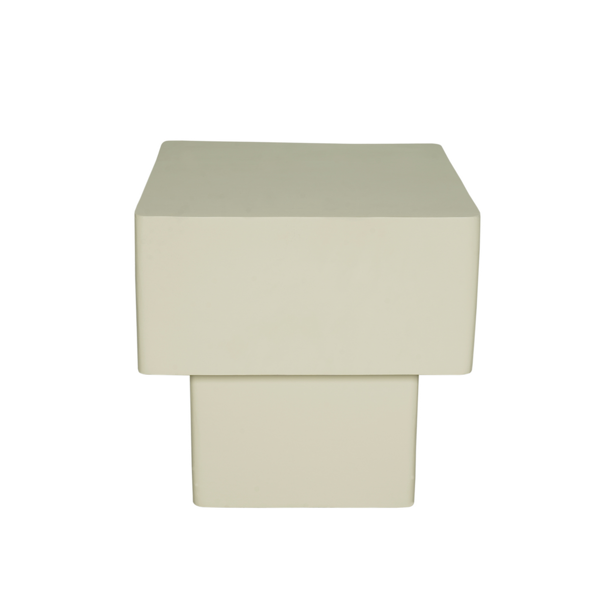 Vierkante Salontafel Zand Mangohout - 50 cm - Gestapeld Blokdesign