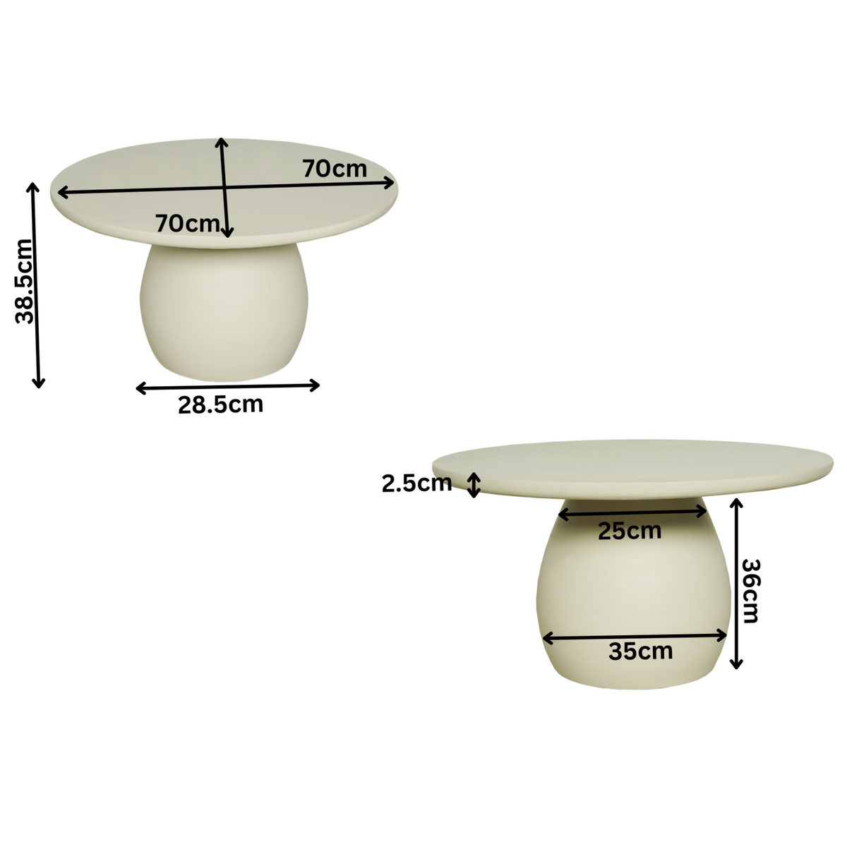 Salontafel Mosi | 70 cm