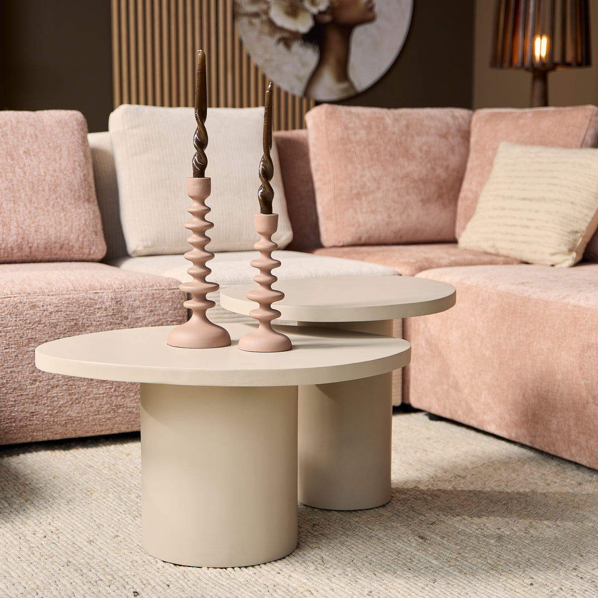 Salontafel Mirre | Sand | Set van 2