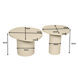 Salontafel Mirre | Sand | Set van 2