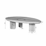 Salontafel - Naturel Eikenhout - 130 cm - Organisch Driehoekig Design