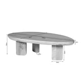 Salontafel - Naturel Eikenhout - 130 cm - Organisch Driehoekig Design