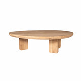 Salontafel - Naturel Eikenhout - 130 cm - Organisch Driehoekig Design