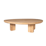 Salontafel - Naturel Eikenhout - 130 cm - Organisch Driehoekig Design