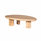 Salontafel - Naturel Eikenhout - 130 cm - Organisch Driehoekig Design