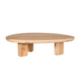 Salontafel - Naturel Eikenhout - 130 cm - Organisch Driehoekig Design
