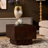 Vierkante Salontafel - Bruin Mangohout - Modern Blokdesign - 56 cm