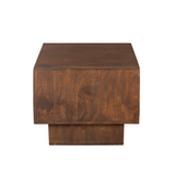 Vierkante Salontafel - Bruin Mangohout - Modern Blokdesign - 56 cm
