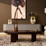 Design Salontafel - Bruin Eikenhout - 130 cm - Organische Vorm