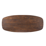 Eettafel - Bruin Mangohout - 200 cm - Modern Design - Half Ronde Poten