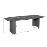 Eettafel - Bruin Mangohout - 240 cm - Modern Design - Half Ronde Poten