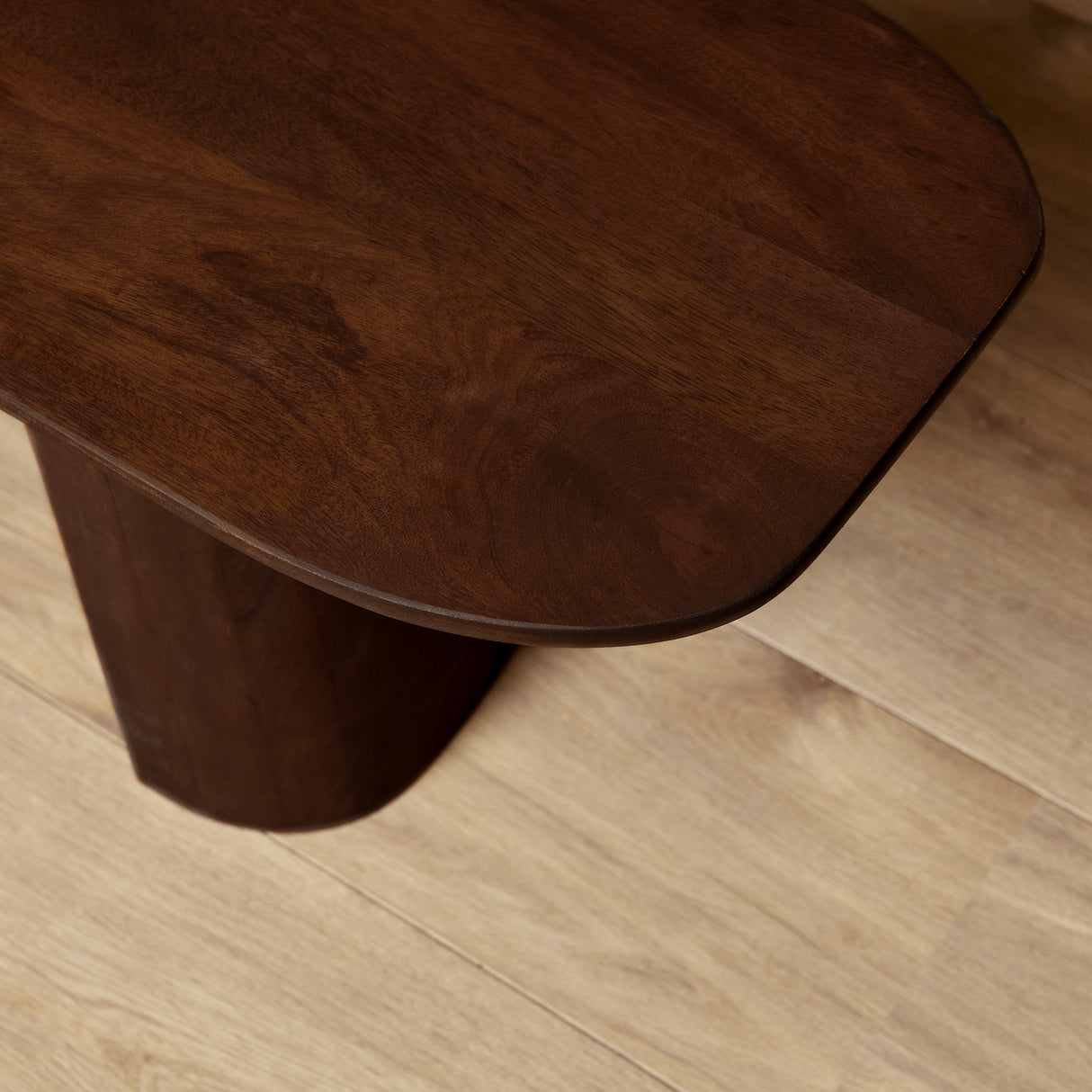 Eetkamerbank - Bruin Mangohout - 280 cm - Modern Design - Half Ronde Poten