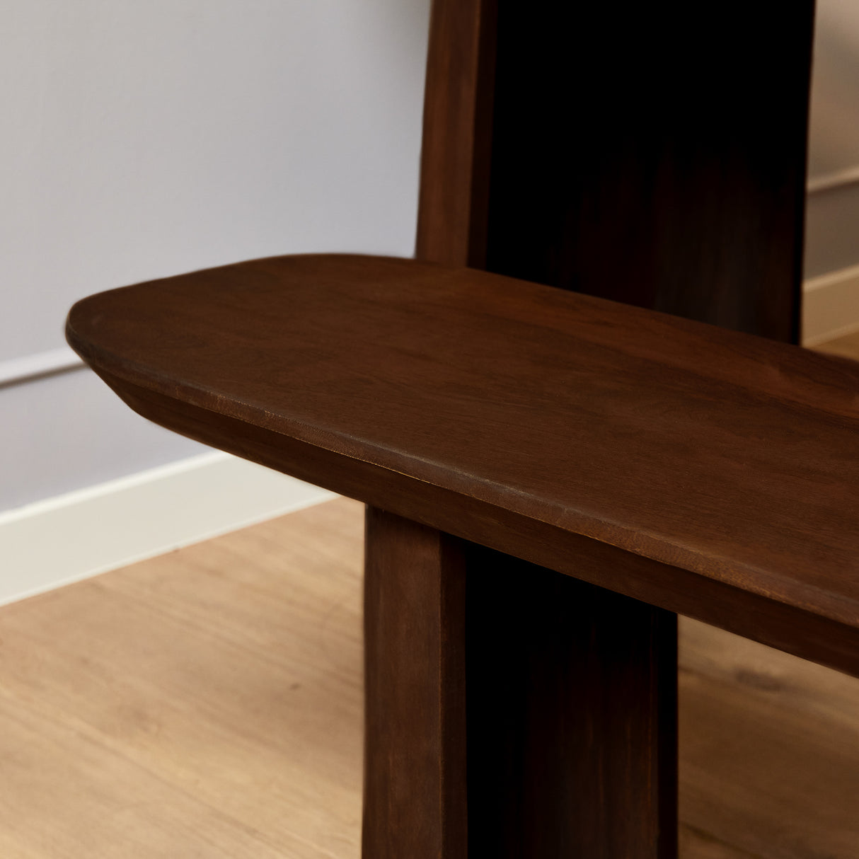 Eetkamerbank - Bruin Mangohout - 280 cm - Modern Design - Half Ronde Poten
