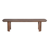 Eetkamerbank - Bruin Mangohout - 280 cm - Modern Design - Half Ronde Poten