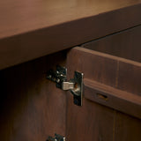 Vierkante Salontafel Walnoot Mangohout - 80 cm - Modern Blokdesign