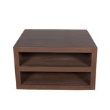 Vierkante Salontafel Walnoot Mangohout - 80 cm - Modern Blokdesign