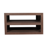 Vierkante Salontafel Walnoot Mangohout - 80 cm - Modern Blokdesign
