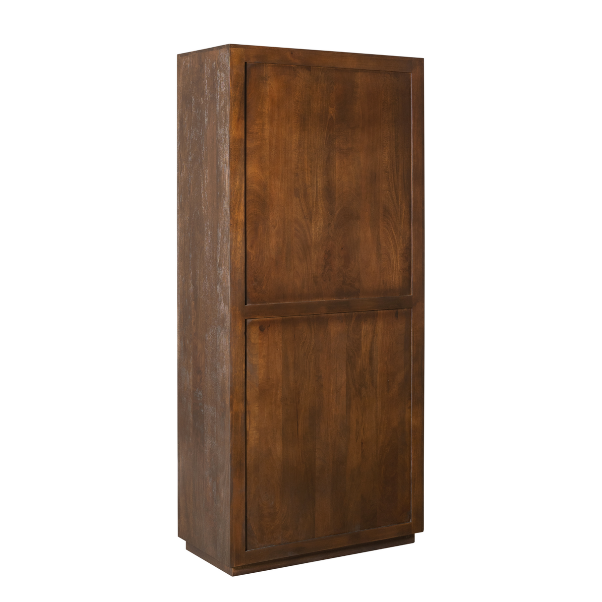 Vakkenkast - Bruin Mangohout - 90 cm - Modern Design - 2 Deuren & 5 Open Vakken