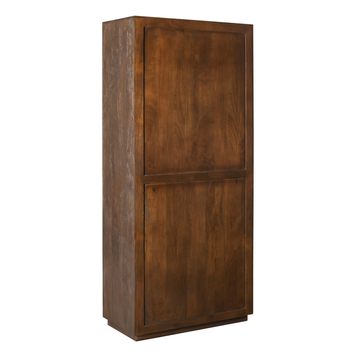Boekenkast Brussel - Bruin Mangohout - 90 cm - Modern Design - 2 Deuren & 4 Open Vakken