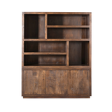 Vakkenkast XL - Bruin Mangohout - 160 cm - Modern Design - 3 Deuren